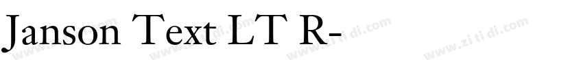 Janson Text LT R字体转换